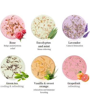 Essential Oil Aromatherapy Shower Steamers - 6 Tablets with Essential Oils - Buy Online on GoSupps.com