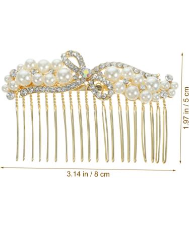 Housoutil Alloy Rhinestone Hair Comb Pearl Hair Clip Bridal Hair Pin Vintage Bridal Comb Hair Barrettes Combs Tiara Bridal Hair Accessories for Wedding Bridesmaid Prom Decorate Rhinestones - Buy Online on GoSupps.com