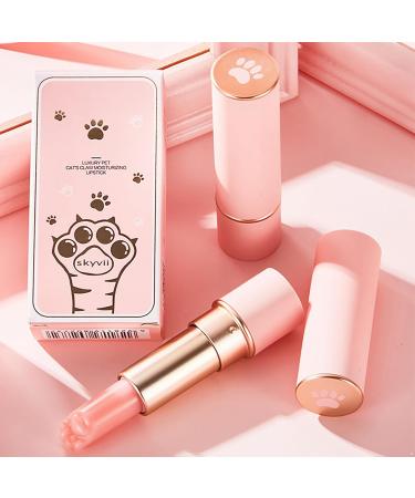 Moily Kawaii Cat Paw Lip Balm Color Changing Formula 3 5g Hydrating Moisturizing Lip Butter Nourishing for Soft Lips Women Girls Pink One Size One Size Pink - Buy Online on GoSupps.com