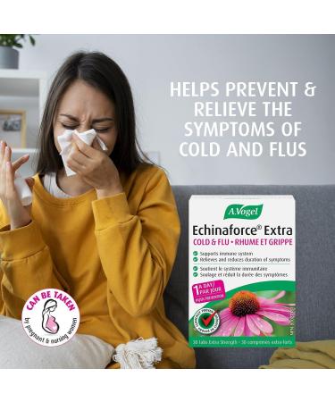 A.Vogel Echinaforce Extra Strength Echinacea Tablets - Immune Support for Cold & Flu Relief - 1200mg Organic Echinacea Chewable Gluten-Free Sugar-Free Safe for Pregnant & Breastfeeding Women 120 Tablets 120 count (Pack of 1) - Buy Online on GoSupps.com