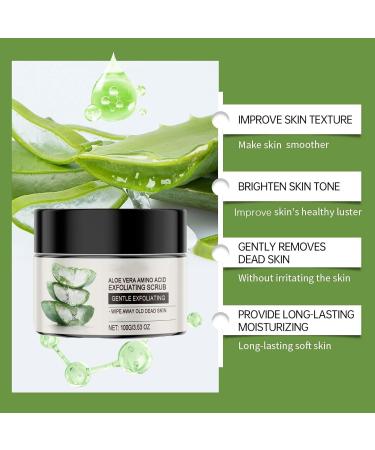 Gommage exfoliant pour le visage aux acides amin s l'aloe vera avec vitamine C - Gel peeling doux pour une peau lisse et lumineuse nettoie et hydrate en profondeur am liore la texture (5Pcs) - Buy Online on GoSupps.com