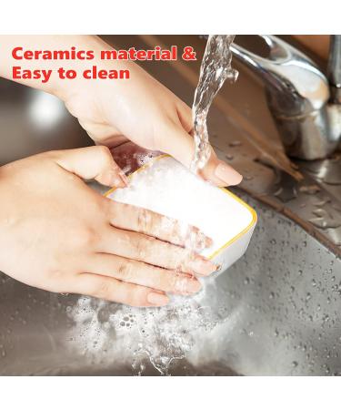Ceramic Rat, Hamster, Rabbit, Guinea Pig Food Bowl Set - 2pcs, Cute Plates, Water Dish for Bunny, Gerbil, Ferret, Chinchilla - Buy Online on GoSupps.com