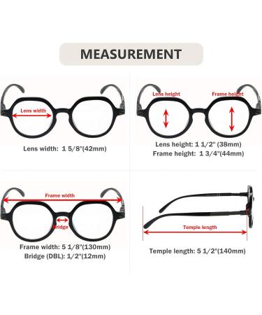 Eyekepper Retro Design Reading Glasses for Women & Men - Vintage Small Lens Eyeglasses +1.50 Diopter Transparent Tortoise - Buy Online on GoSupps.com
