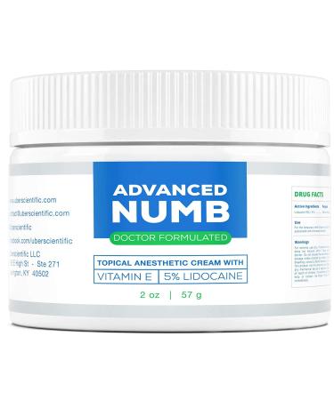 Advanced Numb (2 oz) 5% Lidocaine Pain Relief Cream, Lidocaine Ointment, Numbing Cream, Made in USA 2 Ounce (Pack of 1)