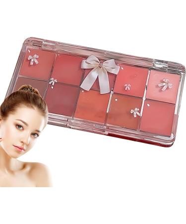 Lip Color Palette: Waterproof Gelatin Lipstick Set with 10 Tinted Shades | Long-Lasting Lip Gloss Palette for Women Compact Moisturizing Makeup Kit with - Buy Online on GoSupps.com