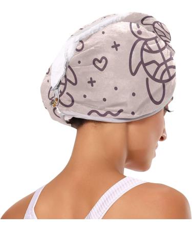 Line Turtle Hair Towel 2 Pack - Super Absorbent Quick Dry Hair Turbans for Women & Girls - Ultimate Hair Drying Solution - Buy Online on GoSupps.com