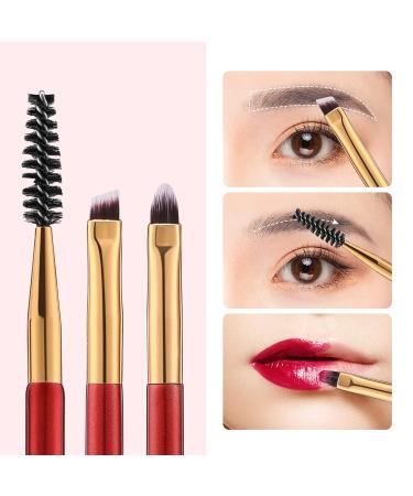 Ducare 10-Piece Professional Makeup Brush Set with Cosmetic Bag | Premium Synthetic Kabuki & Eye Brushes for Flawless Blending - Buy Online on GoSupps.com