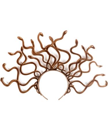 Women Headband Halloween Novelty Snake Headpiece Fancy Dress up Headdress Carnival Party Fancy Dress Mardi Gras Cosplay Masquerade Costume Role Play Party Decor All Golden - Buy Online on GoSupps.com