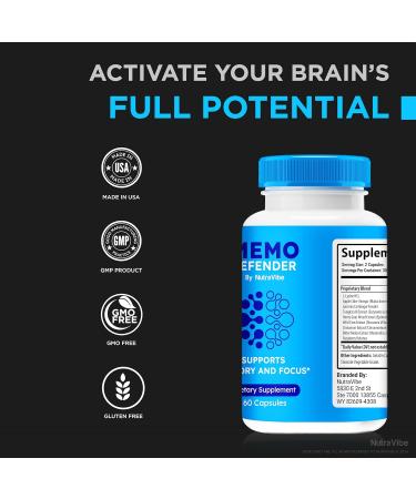 (3 Pack) Memo Defender Pills Unlock Your Full Potential with MemoDefender Formula to Support Memory Focus & Concentration for Overall Health and Function Official MemoDefend (180 Capsules) - Buy Online on GoSupps.com