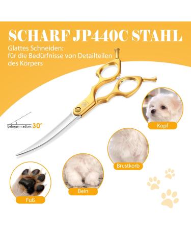 Purple Dragon 6.5 Dog & Cat Grooming Scissors - Ultra-Light Aluminum Handle JP 440C Steel Fur Shears for Professionals & Beginners - Buy Online on GoSupps.com