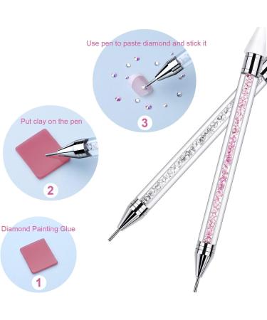 3 Pieces Rhinestone Picker Tool Acrylic Handle Rhinestones Applicator Dual-Ended DIY Nail Art Tool with 1 Tweezer 3 Pieces nail pick up tools - Buy Online on GoSupps.com