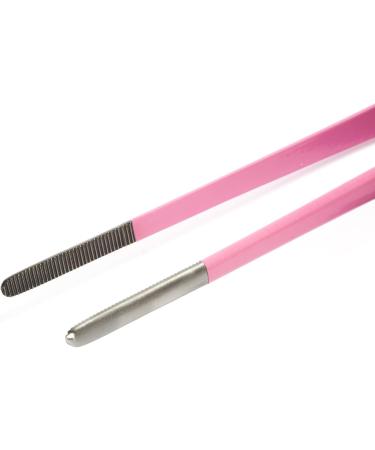RepTech Stainless Steel Tweezers - Pink 20 cm Straight - Durable & Precise Tool for Nail Art & Beauty | International Shipping Available - Buy Online on GoSupps.com