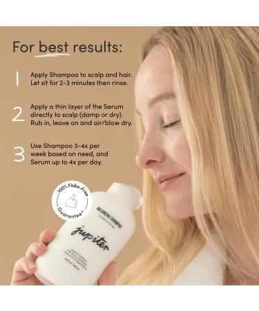 Jupiter Anti Dandruff Shampoo & Serum | Sulfate Free Vegan Dermatologist-Formulated for Flaky & Itchy Scalp | Color Safe & Paraben Free + Zinc Infusion - Buy Online on GoSupps.com