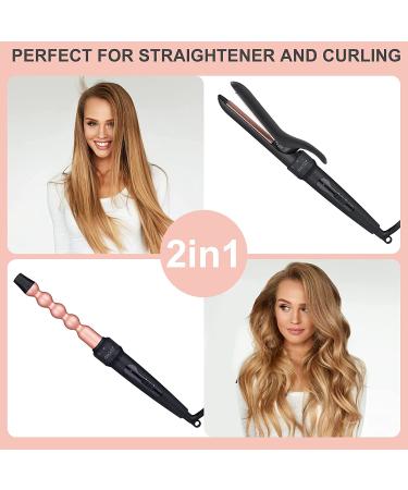 EMOCCI PRO 5 in 1 Curling Wand Set - Ceramic Tourmaline Barrels - Rose Gold - Buy Online on GoSupps.com