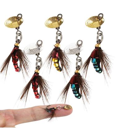 Dovesun Fly Fishing Flies With Fishing Spinner Dry Flies Wet Flies Hook No. 8 5 Pieces - Buy Online on GoSupps.com