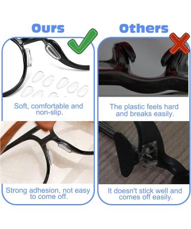 Kasesses 20 Pairs Self-Adhesive Nose Pads for Glasses - Non-Slip Silicone Airbag Cushions for Full Format & Sunglasses - Buy Online on GoSupps.com