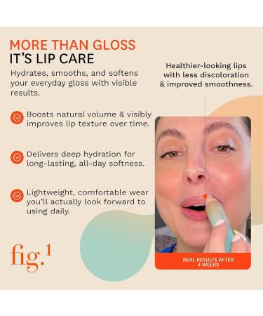 Fig.1 Peptide Plump Lip Oil | Hydration-Based Lip Oil Gloss with Hyaluronic Acid & Vegan Squalane | Non-Sticky Fragrance-Free Vegan | Moisturizing Lip-Gloss 0.5 fl oz - Buy Online on GoSupps.com