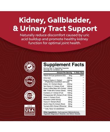 Natures Craft Uric Acid Cleanse Supplement - 90 Capsules for Men & Women | Uric Acid Flush - Buy Online on GoSupps.com