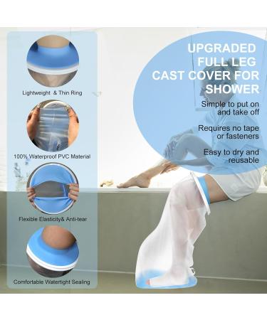 YUNCHI Waterproof Full Leg Cast Cover for Shower Extra Wide Adults for Knee Brace Large Plaster Dressings After Operation Boots Non Slip Durable Reusable Protectors 2023 Upgraded (XL Full Leg) XL-Extra Wide Full Leg - Buy Online on GoSupps.com