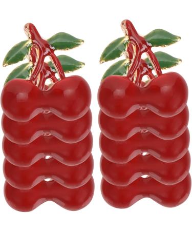 VILLCASE 20 Pcs Fruit Drop Oil Pendant Diy Charms Charm Necklace Loose Miniture Decoration Bottle Accessories Charms for Necklace Making Trendy Necklace Alloy Supplies Cherry - Buy Online on GoSupps.com