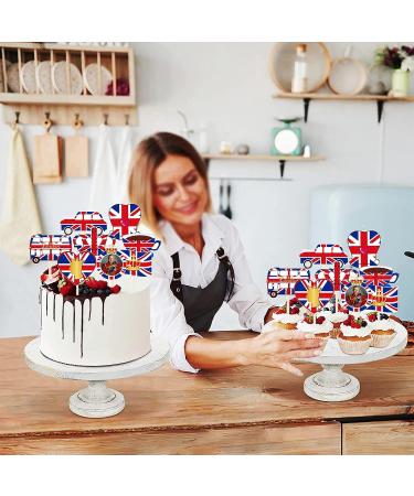 Kings Coronation Cake Decorations Cake Toppers Cocktail Sticks 8P Union Jack Flag Cake Toppers King Charles III Cake Toppers Cupcakes Picks Toppers for Coronation Decorations Union Jack Party Supplies - Buy Online on GoSupps.com