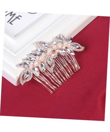 FRCOLOR 1PC Pearl Hair Comb Hair Comb pin women crystal Hair Comb Clips Wedding Headpieces bling hair Tiara diamond Hair Comb bridal headpiece Wedding Hair Comb fine bride hair accessories - Buy Online on GoSupps.com