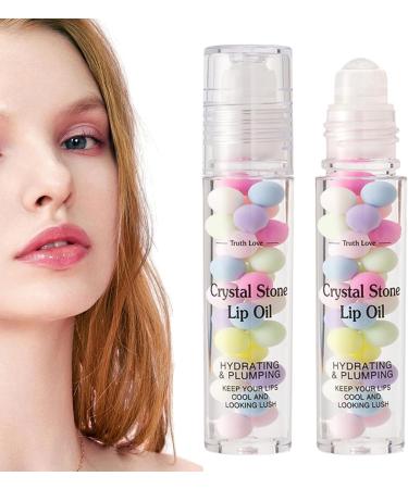 Rolling Ball Lip Oil Rolling Lip Oil Rolling Lip Plumping OilColorless Lip Makeup for Teens Moisturizing NonSticky Lip Balm for Women - Buy Online on GoSupps.com