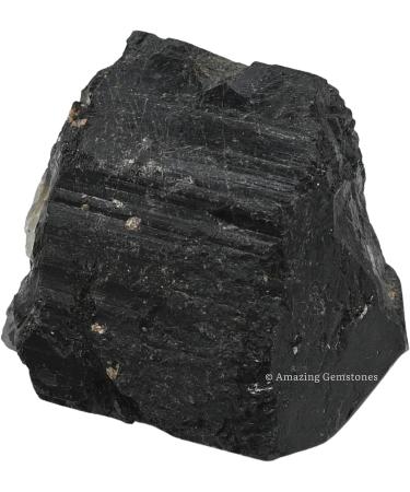 Black Tourmaline Raw Crystals - Natural Healing Stones for Tumbling and DIY (2 Pieces) - Buy Online on GoSupps.com