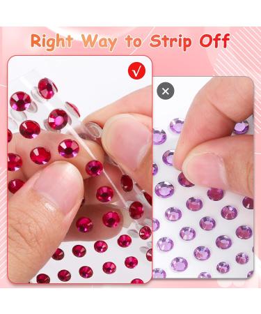 14 Sheets Face Gem Stickers Set - Mixed Color Crystal Rhinestones for Makeup | Self-Adhesive Face Jewels for Women & Girls - Buy Online on GoSupps.com