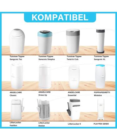 10 Pack Diaper Pail Cassettes - Refill Film for Litterlocker & Tommee Tippee - Thickened Octagonal Diaphragm - Buy Online on GoSupps.com