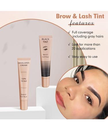 Instant Eyelash Color Kit - Black Voluminous Keratin Formula | Safe & Easy Application with Eyepatches - Perfect for Stunning Natural Black Effects - Buy Online on GoSupps.com