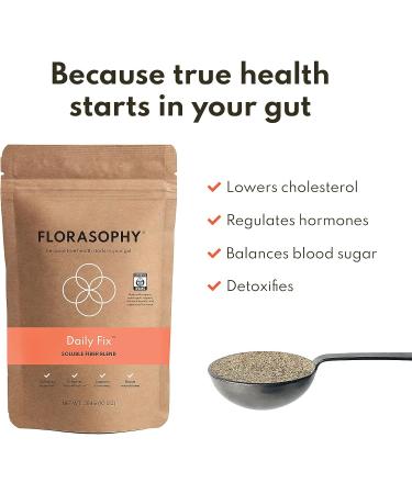 Florasophy Daily Fix: Organic Prebiotic Powder for Digestive Health | 36 Servings | Gluten-Free & Vegan - Buy Online on GoSupps.com