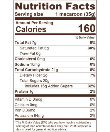 Poppies Belgian Coconut Macaroon - Plain, Non GMO, Gluten Free, Kosher - 40 Pack - Buy Online on GoSupps.com