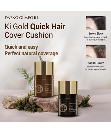 Daeng Gi Meo Ri Ki Gold Quick Hair Cover Cushion (Brown Black) - Fast Shipping Worldwide | Best Hair Concealer - Buy Online on GoSupps.com