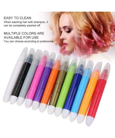 ZJchao 12-Piece Hair Chalk Pencil Set | Washable Temporary Hair Color for Cosplay DIY Parties & Birthday Make-Up - Buy Online on GoSupps.com