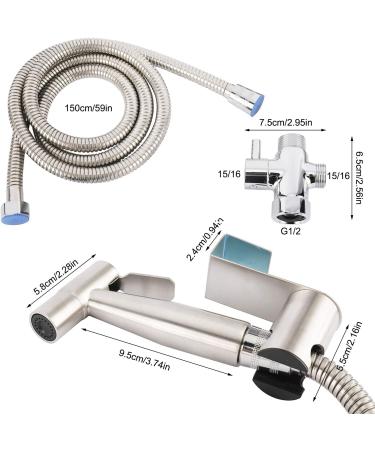 YaeCCC Cloth Diaper Sprayer - Handheld Bidet for Toilet Seat | Anti-leak Hose | Wall Mounted - Multi-function for Baby & Pets - Buy Online on GoSupps.com