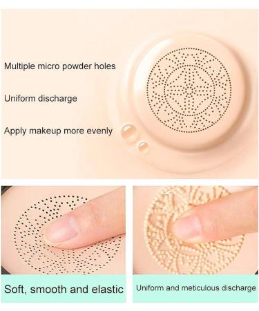 Mushroom Head Air Cushion CC Cream Cushion Foundation BB Cream Moisturizing Concealer Flawless Face Foundation Makeup Base Long Lasting with Mushroom Makeup Sponge - Natural - Buy Online on GoSupps.com