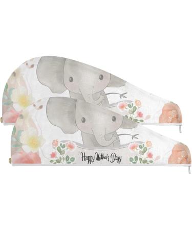 Mother's Day 2 Pack Hair Towels - Super Absorbent Quick Dry Hair Turbans for Women & Girls - Buy Online on GoSupps.com