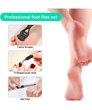 Premium Stainless Steel Foot Care Set for Dry Wet Foot Heel Callus Removal - Buy Online on GoSupps.com