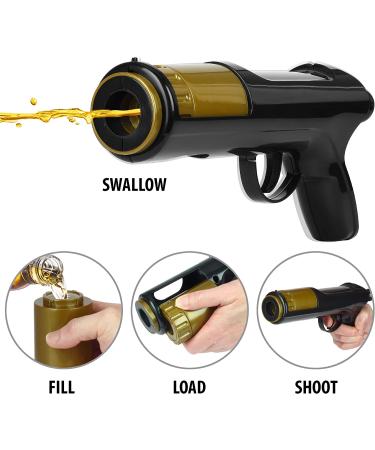 Alcohol Shot Gun - Ultimate Party Accessory for Shooting and Drinking - 1.5 Ounce Capacity - Black - Buy Online on GoSupps.com