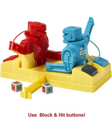 Rock Em Sock Em Robots Knock or Block Edition Boxing Game - Red Rocker and Blue Bomber Figures in Ring for Kids Gift - Buy Online on GoSupps.com
