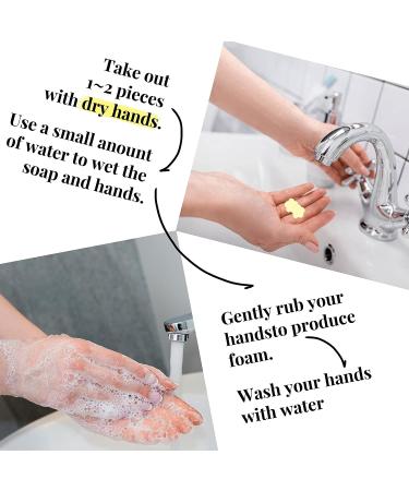 Portable Antibacterial Travel Soap Sheets - Improved Rose Lemon Jasmine Scent - 300 Disposable Soluble Hand Soap for Outdoor Use - Buy Online on GoSupps.com