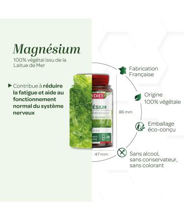 SUPERDIET - ORGANIC MAGNESIUM VEGAN - Sea Lettuce 100% vegetable - Nutritherapy - Made in France 45 capsules - Buy Online on GoSupps.com