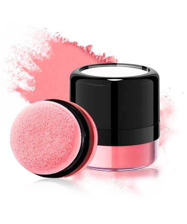 Natural Blush Loose Powder Blush Pink Air Cushion Blush Natural Face Blusher for Cheeks Tint  Matte Single Color Blush Long Lasting Waterproof Pink Korean Blush Powder Makeup - 02 Orange Pink