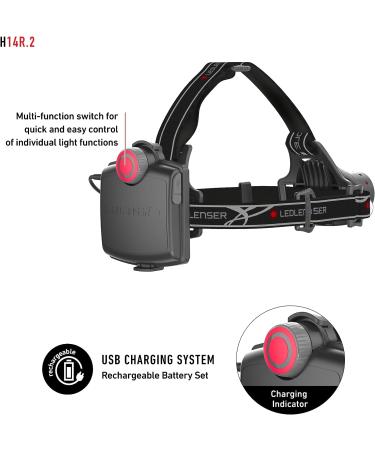 Ledlenser H14R.2 Black Rechargeable Headlamp - Buy Online on GoSupps.com