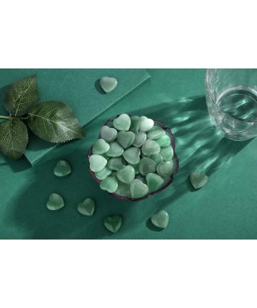 Xiannvxi 20pcs Green Aventurine Crystal Heart Stones - Natural Gemstones for Healing & Reiki | Love Palm Bag Stones - Buy Online on GoSupps.com