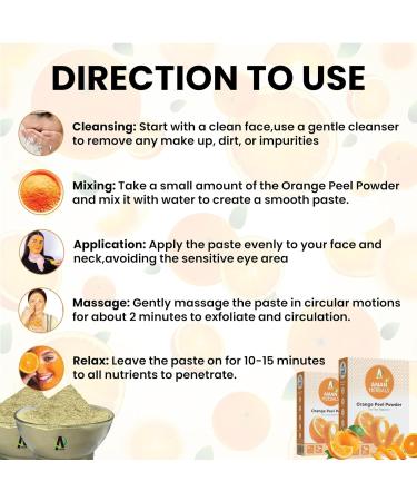 Natural Orange Peel Powder - Premium Organic Skincare Hair & Health Care | 100 gm - Buy Online on GoSupps.com