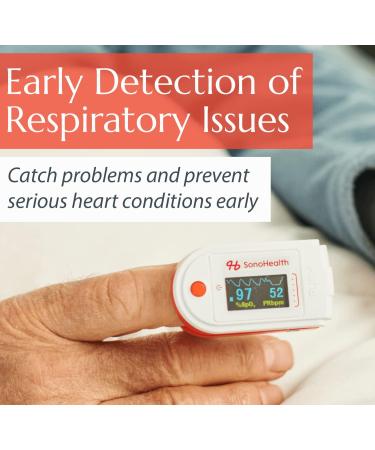 SonoHealth DocPro 7000BT Fingertip Oximeter - Professional Grade Blood Oxygen & Heart Rate Monitor - Buy Online on GoSupps.com