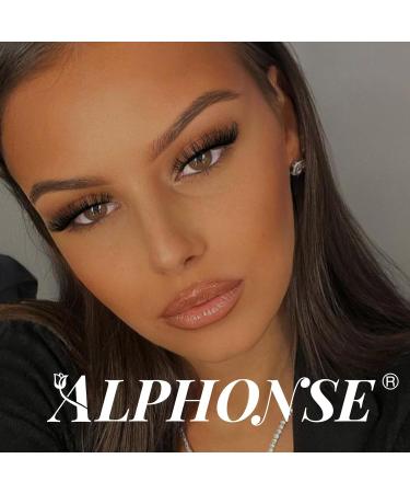 ALPHONSE Natural Wispy Cat Eye Lashes - Fluffy Faux Mink Strip 3D Fake Eyelashes - 16mm Clear Band for a Natural Look - International Shipping Available - Buy Online on GoSupps.com
