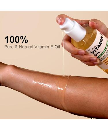 Yoken Organic Vitamin E Oil & Rosehip Seed Oil 100% Pure Oil for Skin Scars and Face Care - Buy Online on GoSupps.com